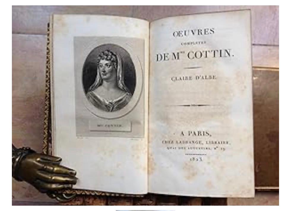 Édition des œuvres de Sophie Cottin