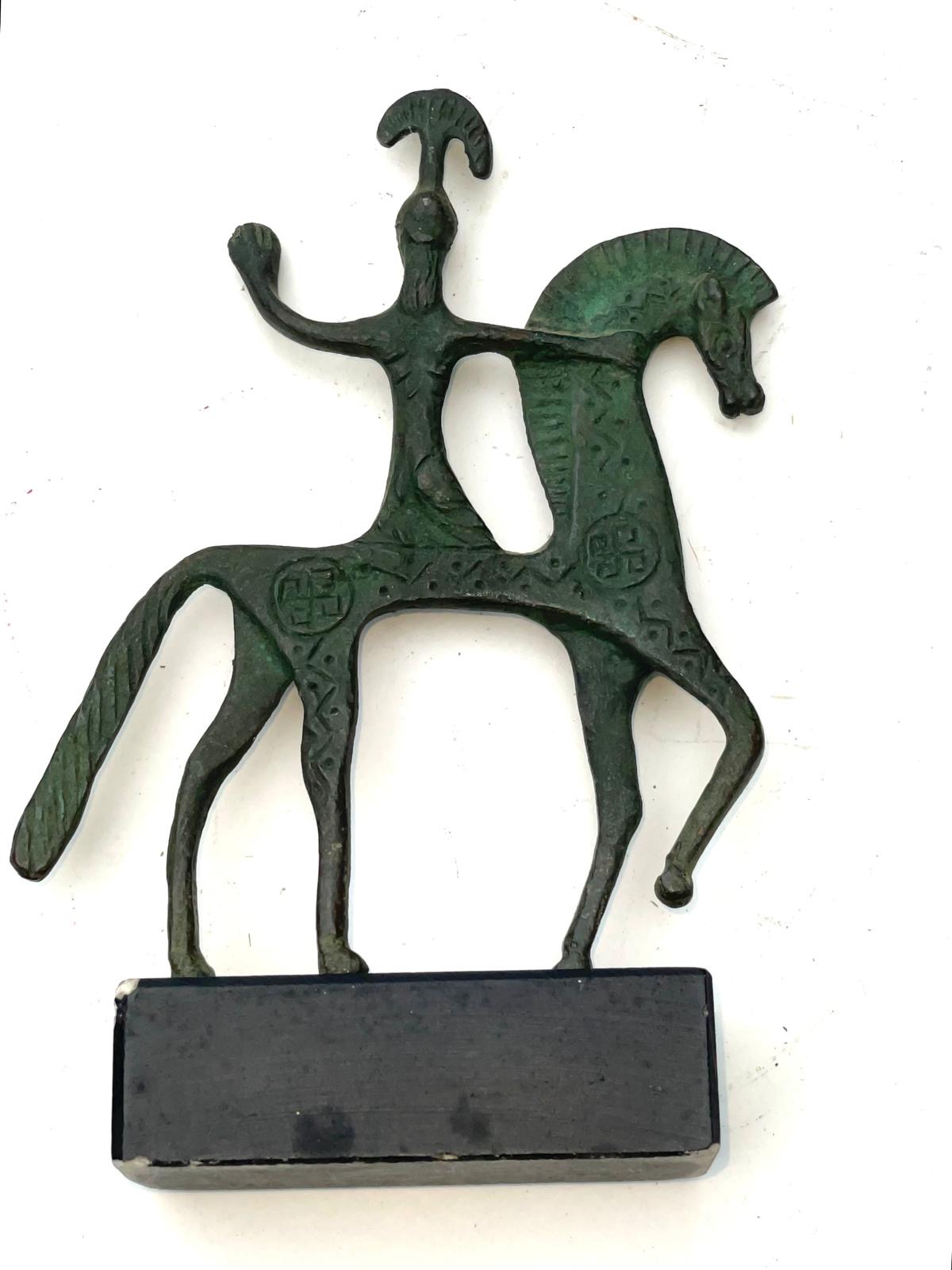 Cavalier étrusque en bronze  souvenir de voyage