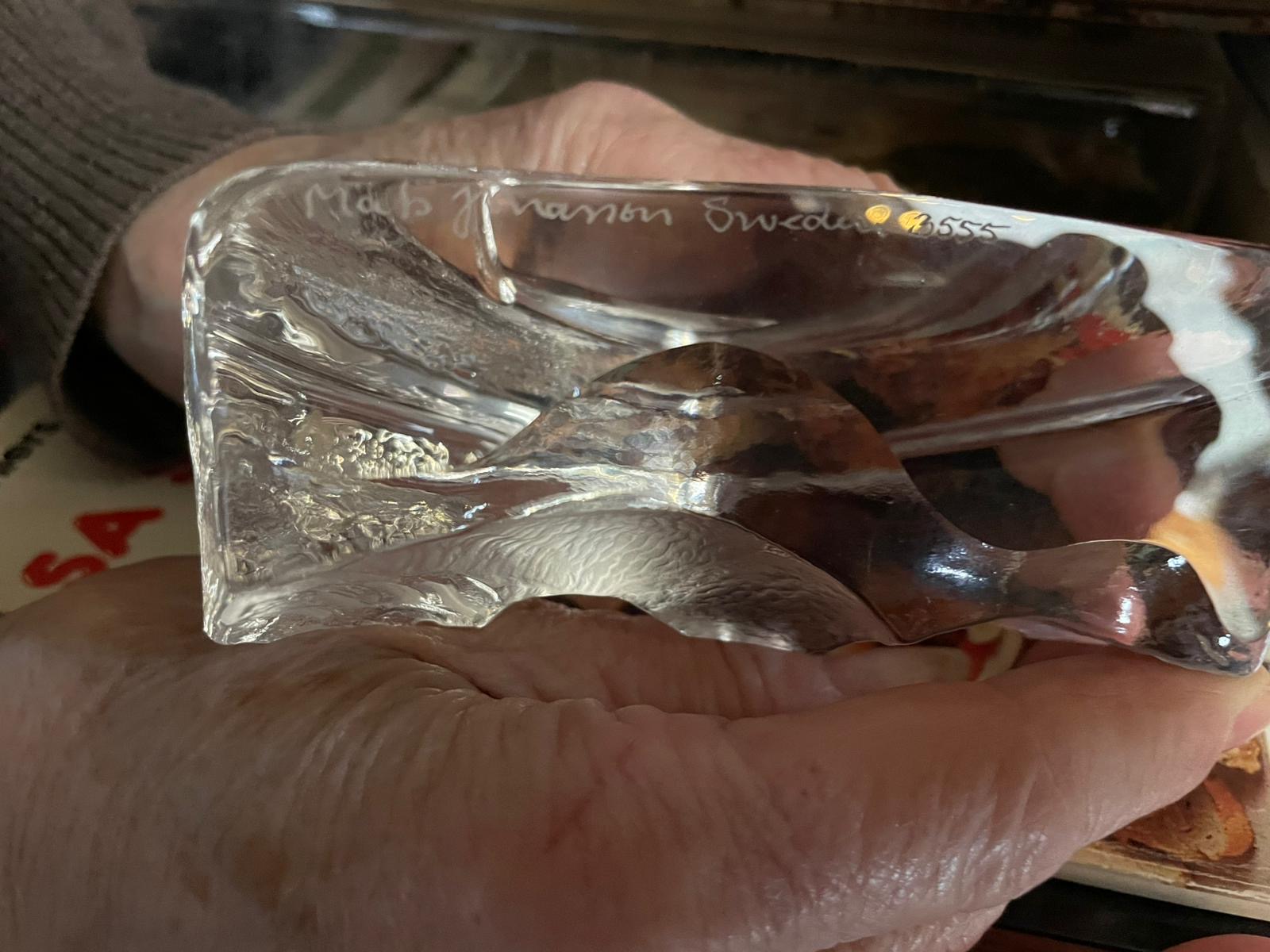 canards gravés dans le verre